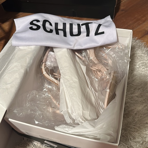 Schutz Jessie Leather Ankle-Wrap Sandals - Picture 6 of 9
